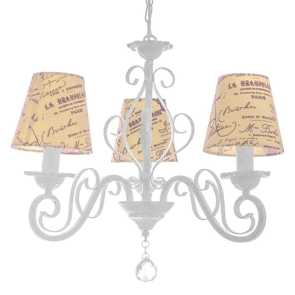 Люстра подвесная Brille с абажуром для кухни E14 40W WH (BKL-661S/3) - фото 4