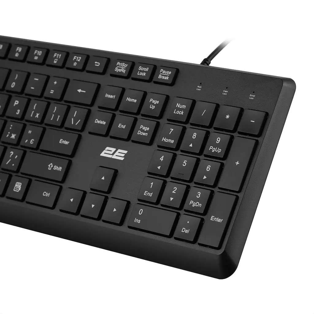 Комплект клавіатура та миша 2E MK-405 Black USB-A, EN/UK - фото 5