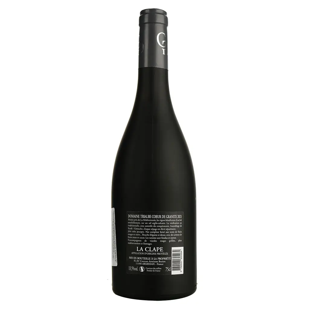 Вино Domaine Trialbe Coeur De Granite AOP La Clape червоне сухе 0.75 л - фото 4