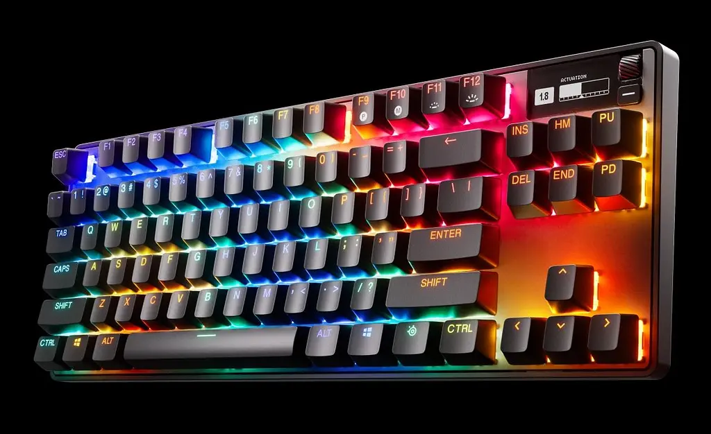 Клавіатура ігрова оптична SteelSeries Apex Pro TKL WL Gen 3 UA HyperMagnetic, OmniPoint 3.0, OLED (64871) - фото 5
