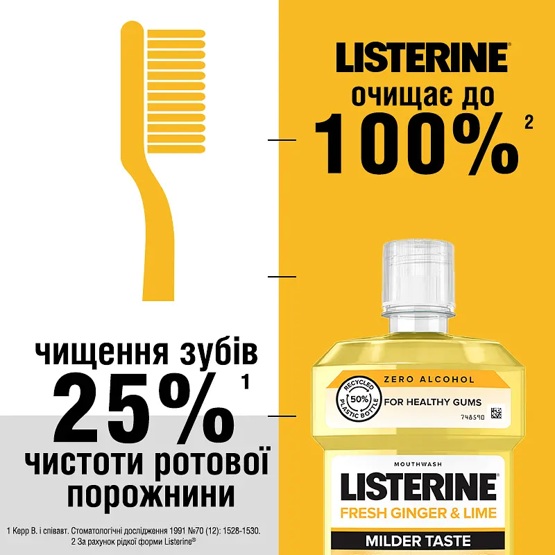 Ополіскувач для ротової порожнини Listerine Свіжість імбиру та лайма, 500 мл - фото 8