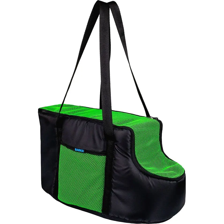 Сумка-переноска для кошек и собак Barksi размер M 45х25х25 см черная - фото 4