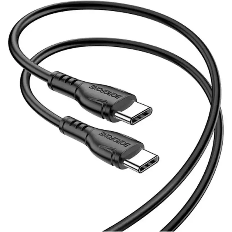 Дата кабель USB-C to USB-C 1.0m 60W Triumph BX51 black BOROFONE (6931474751669) - фото 2