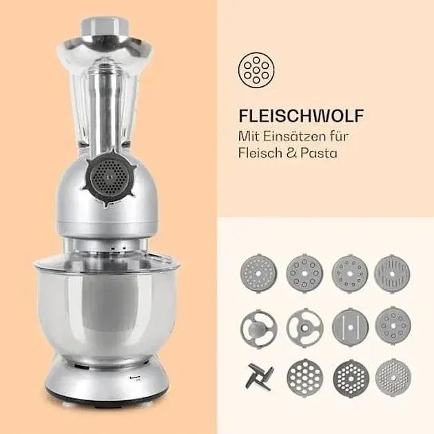 Кухонний комбайн Klarstein Lucia 3в1 2000 Вт (10006255) - фото 2