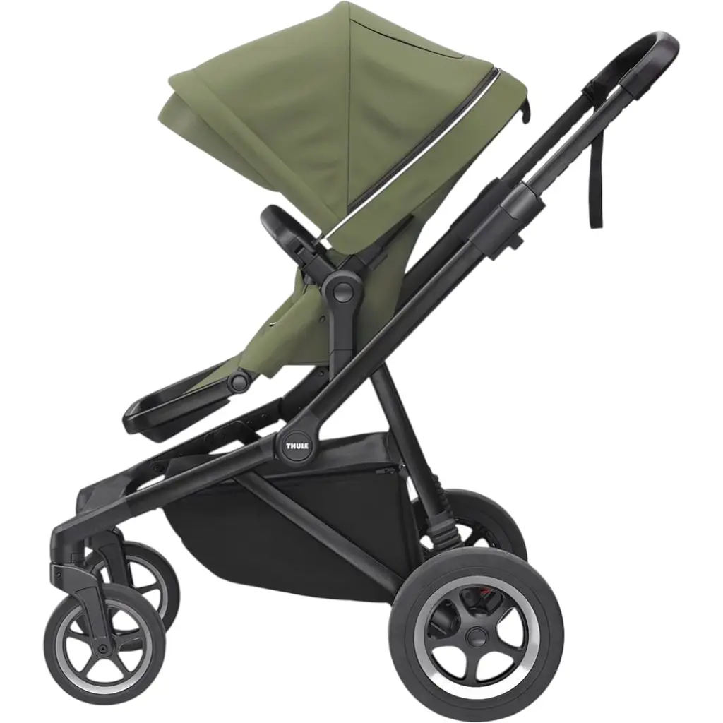 Детская коляска Thule Sleek Soft Green on Black с люлькой (TH 11000030) - фото 3