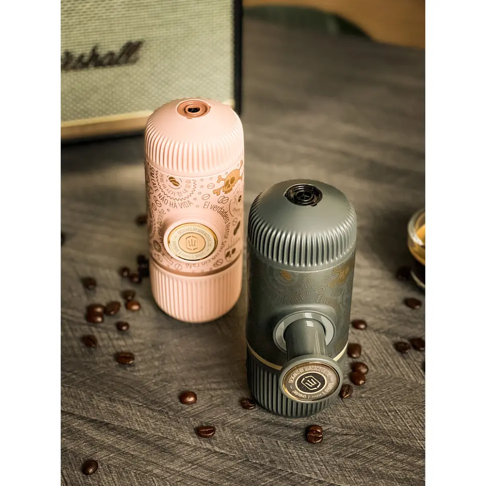 Портативна еспресо-кавоварка Wacaco Nanopresso темно-сіра з чохлом, механічна, для меленої кави - фото 5