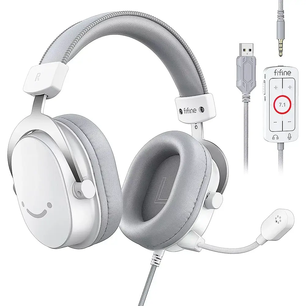 Навушники HF Stereo Fifine H9 White UA - фото 3