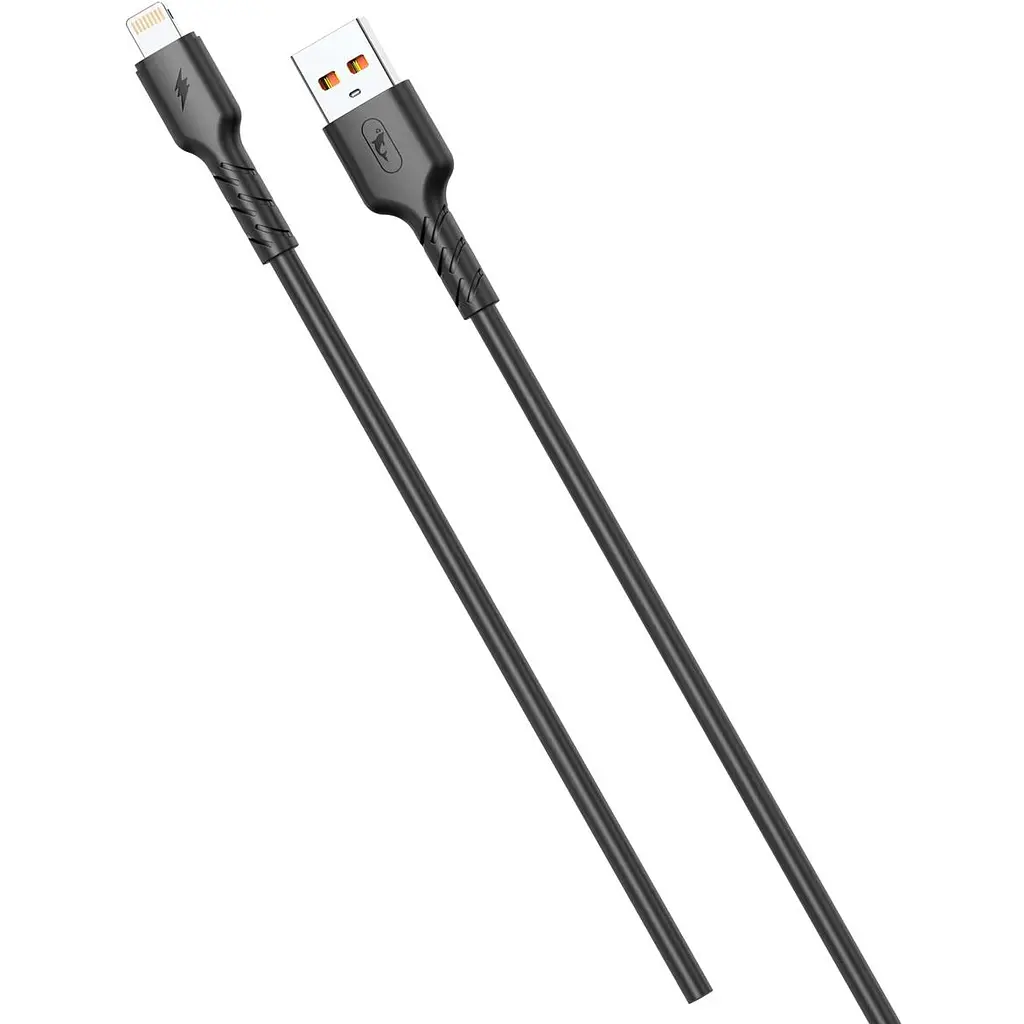 Кабель SkyDolphin S07L TPE High Elastic Line USB - Lightning (M/M), 1 м, Black (USB-000594) - фото 2