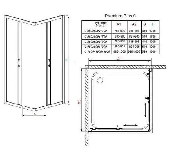 Душова кабіна Radaway Premium Plus C 100x100x190 скло коричневе 30443-01-08N - фото 4