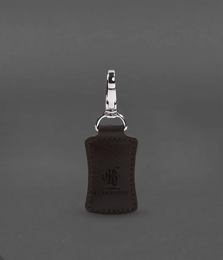 Шкіряний брелок Premium Темно-коричневий - фото 2