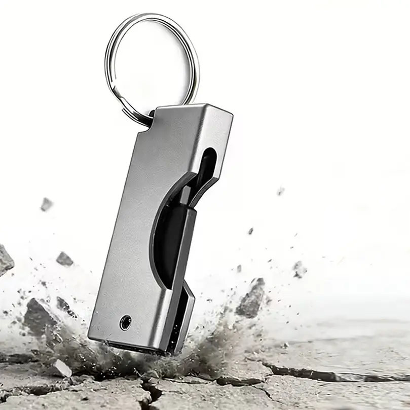 Захисний алюмінієвий чохол для ключа YubiKey 5 / 5C / Security Key NFC з брелком, Срібний, 1 шт - фото 6