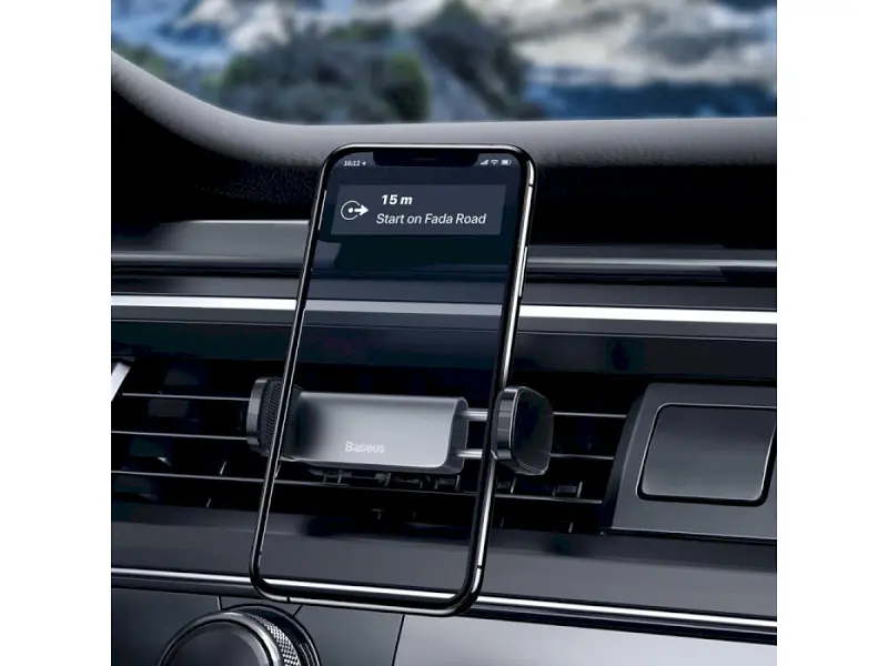 Тримач для смартфона BASEUS Steel Cannon Air Outlet Car Mount Black (SUGP-01) - фото 5