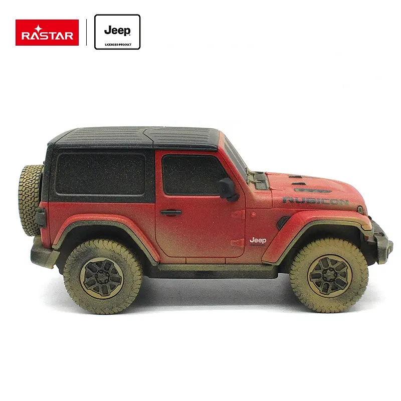 Машинка Rastar Jeep Wrangler JL на управлении 1:24 красная ГРЯЗНАЯ ВЕРСИЯ 79500-4 - фото 7
