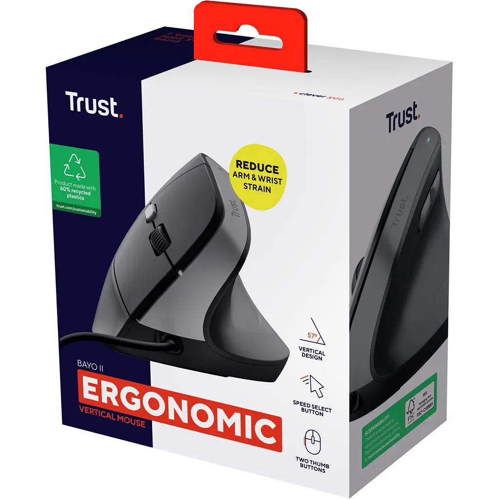 Мишка Trust Bayo II Ergonomic USB Black (25144) - фото 7