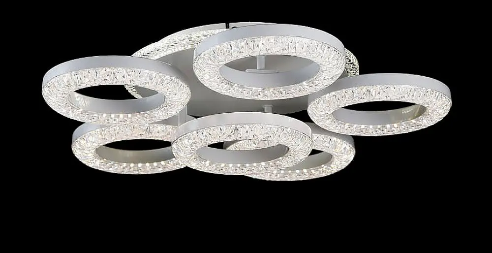 Люстра стельова LED Splendid Ray LT8003/5+1, 144W, білий, сучасний стиль з пультом - фото 5
