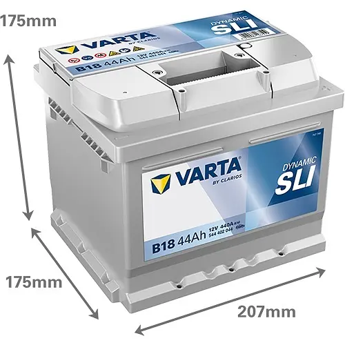 Акумулятор Varta Dynamic SLI 12В 44Аг 440А (EN) R+ (544402044) - фото 2