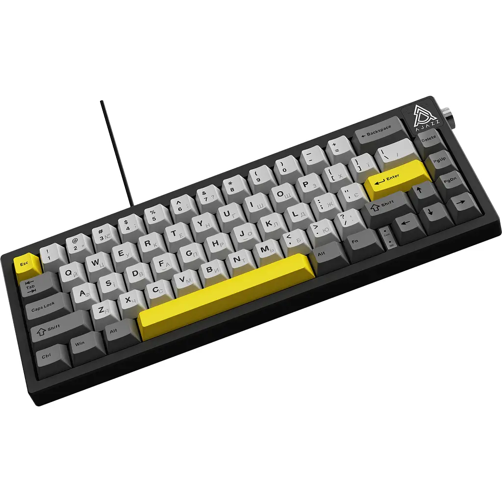 Клавіатура Ajazz AK650 Moon Yellow Switch USB UA Black/Grey/Yellow (AK650-MY-GWY) - фото 6