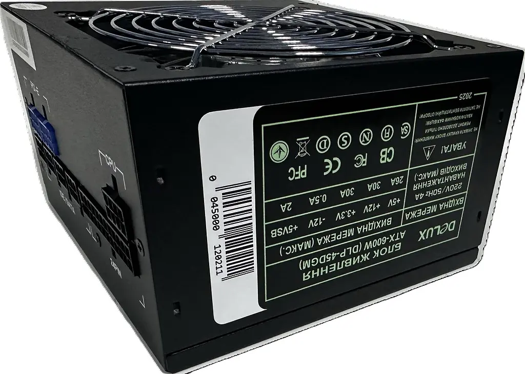 Блок живлення Delux DLP-45DGM 600W (DLP-45DGM) Black - фото 3