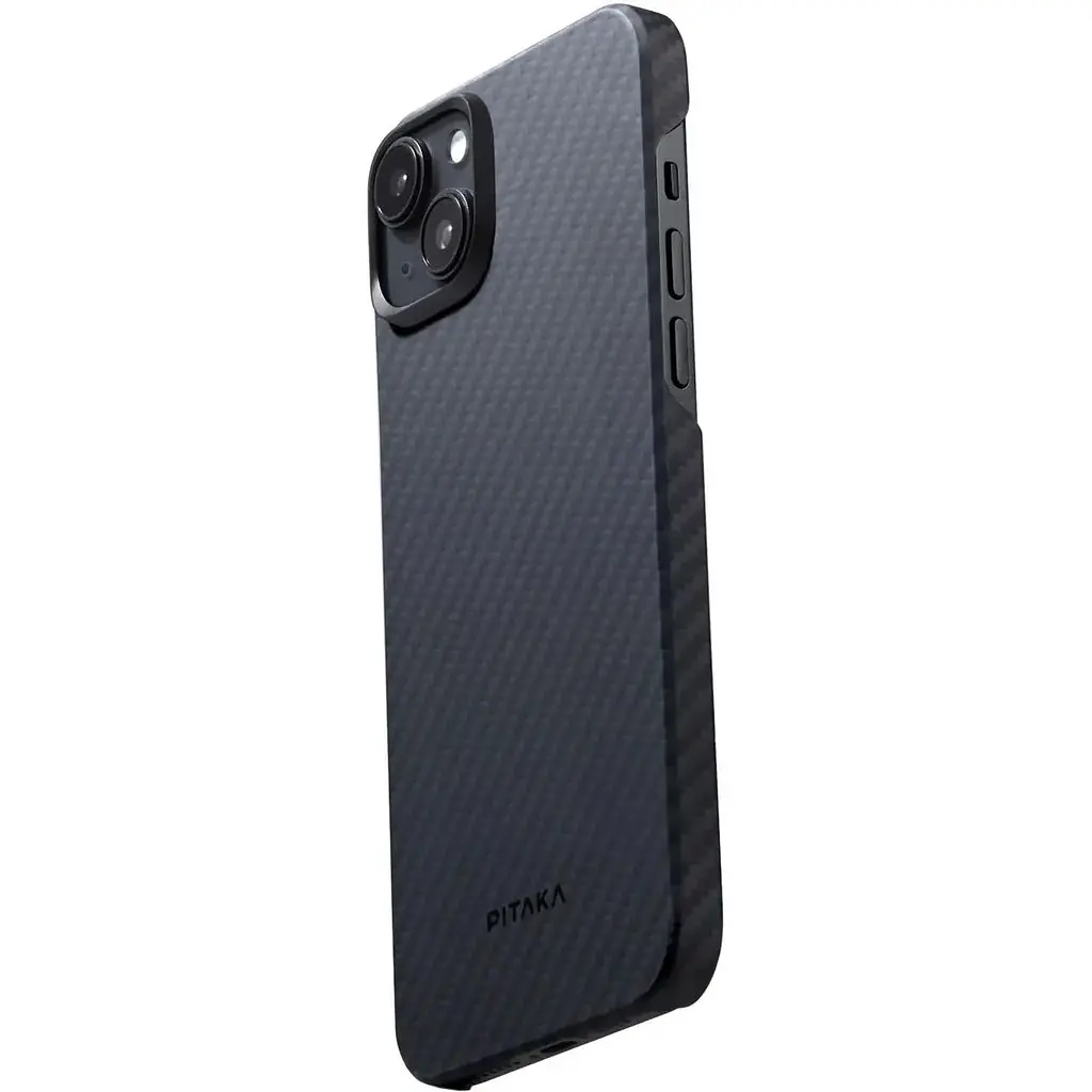 Чехол-накладка Pitaka MagEZ Case 4 Twill 1500D Black/Grey для iPhone 15 (KI1501) - фото 2