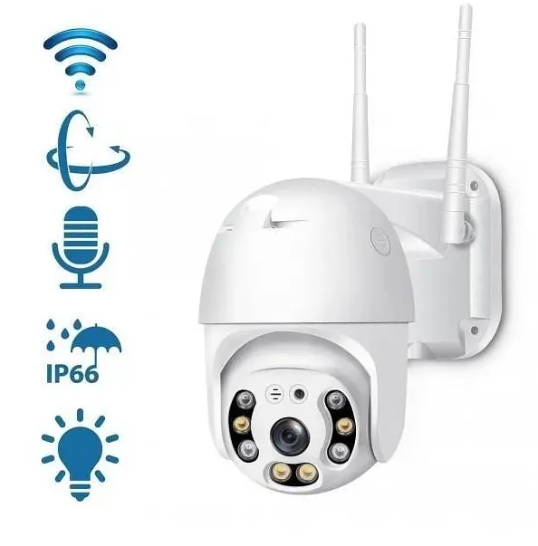 IP камера відеоспостереження вулична поворотна Wi-Fi UKC Smart Home Camera A6 4.0 Mp біла - фото 2