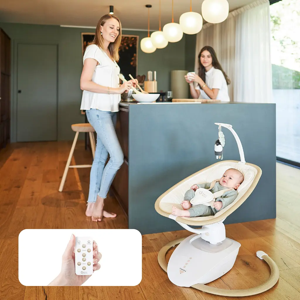 Шезлонг-качели Babymoov Swoon Hoop Sand (A055022) - фото 16