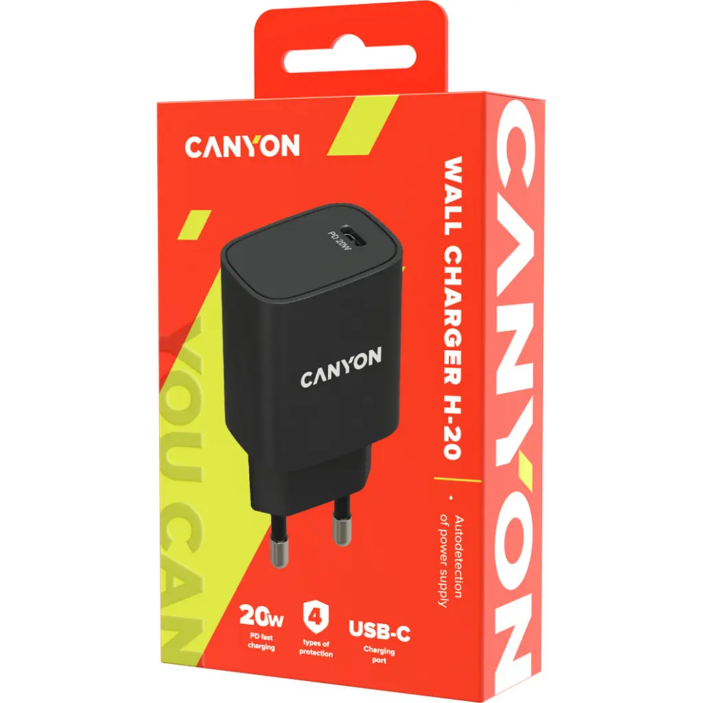 Зарядний пристрій Canyon PD 20 Вт (CNE-CHA20B02) - фото 3