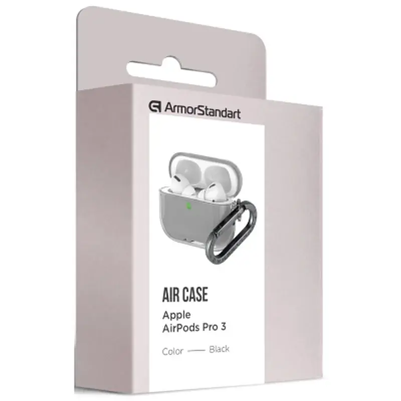 Чохол для навушників Armorstandart Air для Apple Airpods Pro 3 Black (ARM88267) (ARM88267) - фото 3