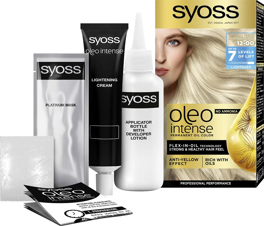 Фарба для волосся Syoss Oleo Intense відтінок 12-00 платиновий блонд екстра без аміаку 115 мл - фото 2