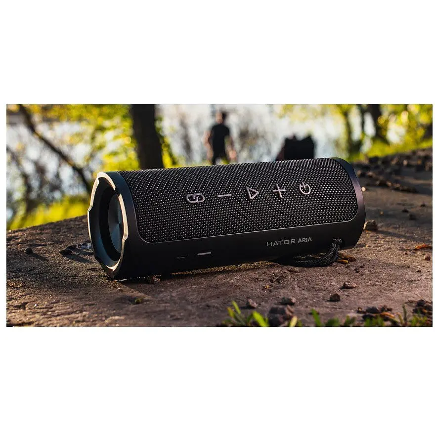 Портативний колонка Hator Wireless Aria TWS 30 Вт IPX7 Phantom Black - фото 4