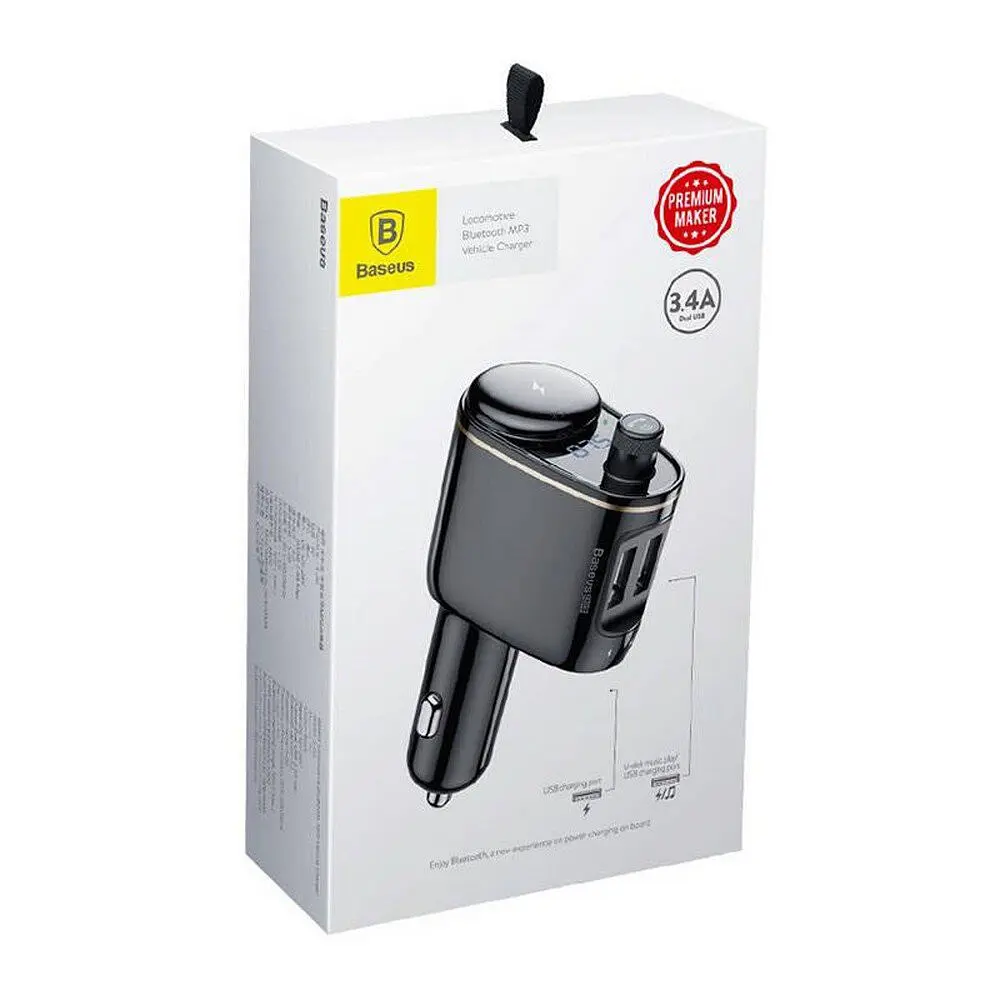 FM-трансмиттер OS-Baseus S-06 Car Bluetooth MP3 Player Черный - фото 2