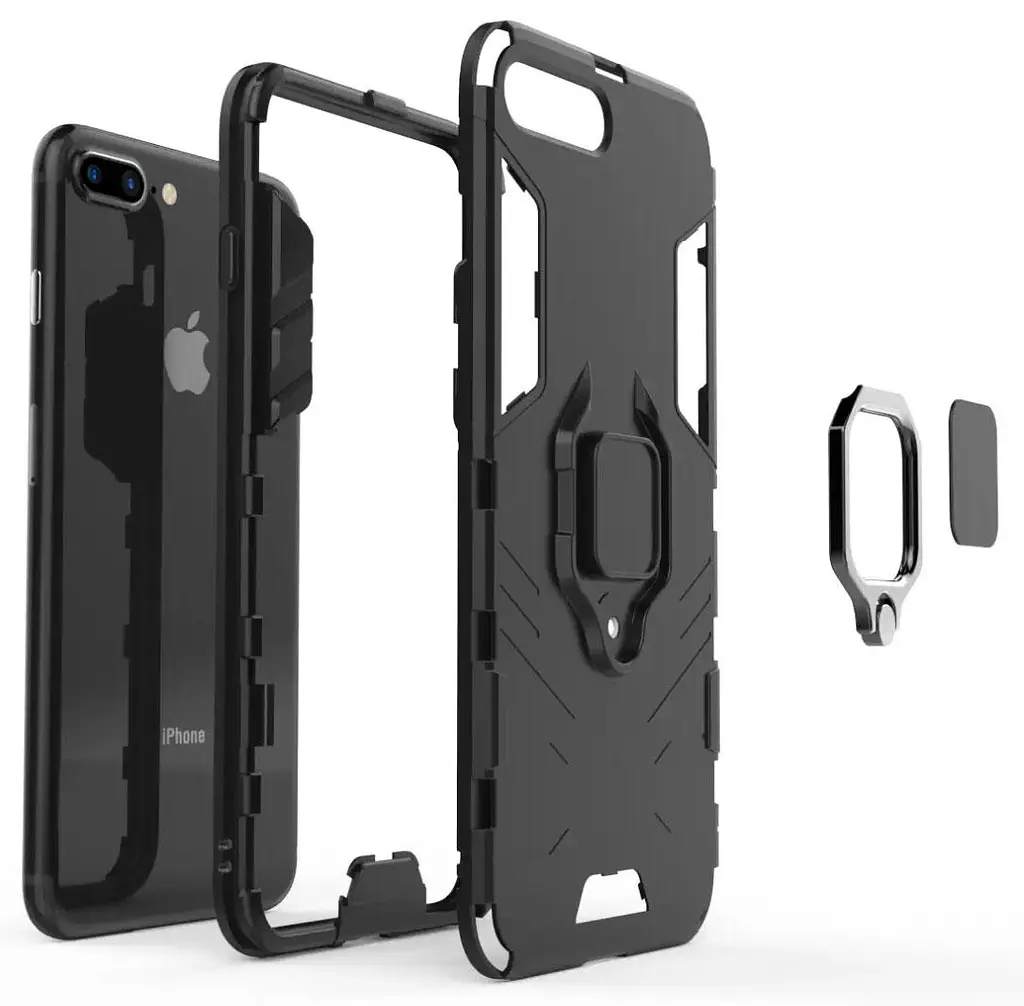 Чохол бампер Primolux Ring Armor для Apple iPhone 7 Plus / iPhone 8 Plus Black - фото 3