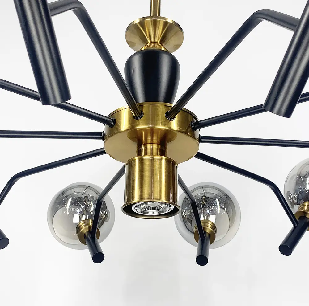 Дизайнерская потолочная люстра с открытым плафоном Line.F ZL 1477/10 - фото 2