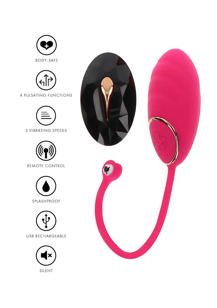 Віброяйце ToyJoy Ivy Lily Remote Egg, 19.3 см (рожевий) - фото 10