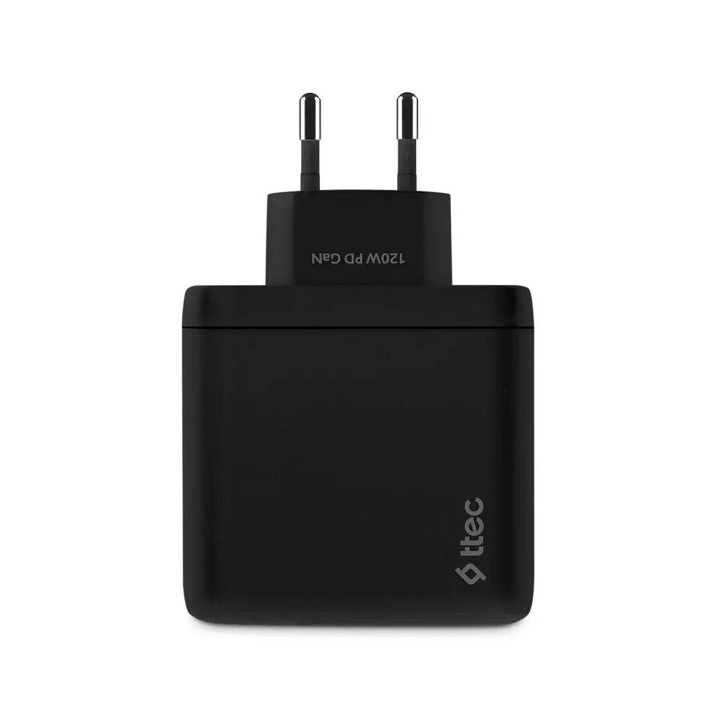Мережевий зарядний пристрій Ttec SmartCharger Trio GAN 2хUSB-C/USB-A /120Вт Black (2SCG04S) - фото 2