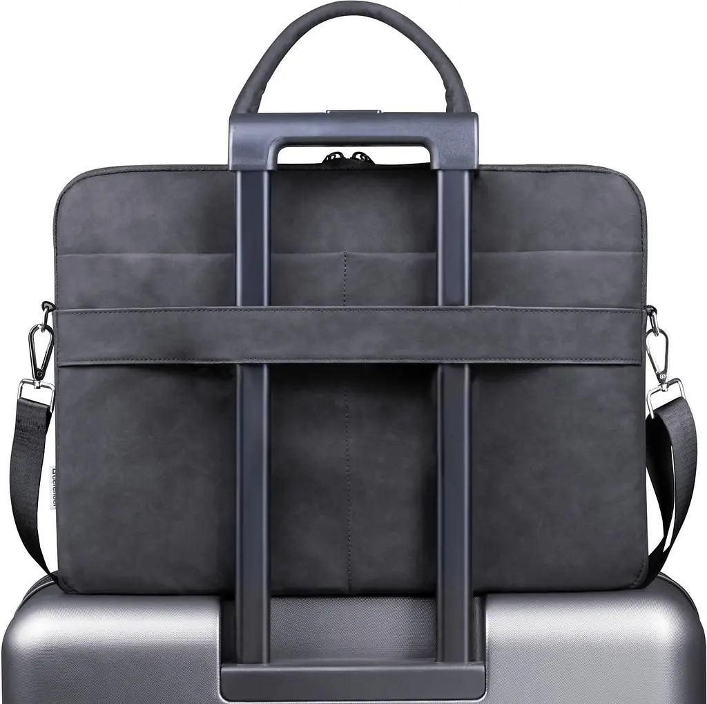 Сумка для ноутбука Defender 15.6'' Trendy з кишенею, шкіра, чорна (26130) - фото 4
