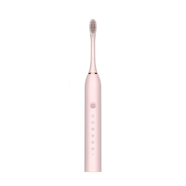 Біла Електрична зубна щітка Sonic Toothbrush Х-3 ультразвукова акумуляторна 4 змінні насадки в комплекті - фото 3