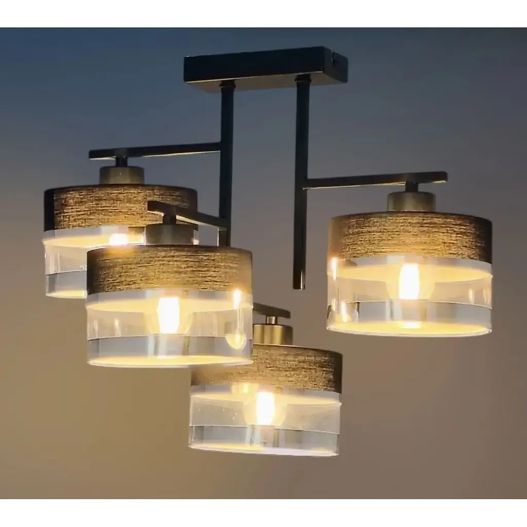 Люстра Brille с абажуром BR-273S/4 E27 BK - фото 2