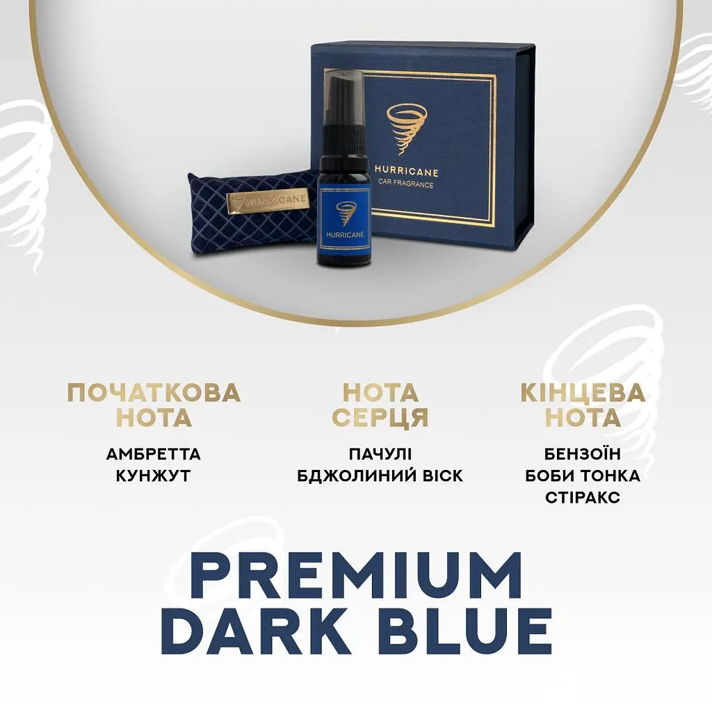 Ароматизатор автомобільний Hurricane Dark Blue Premium (У комплекті Спрей) - фото 2