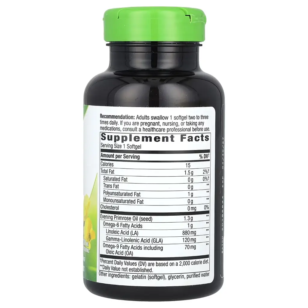 Примула вечірня Nature's Way Evening Primrose 1300 мг 60 гелевих капсул - фото 2
