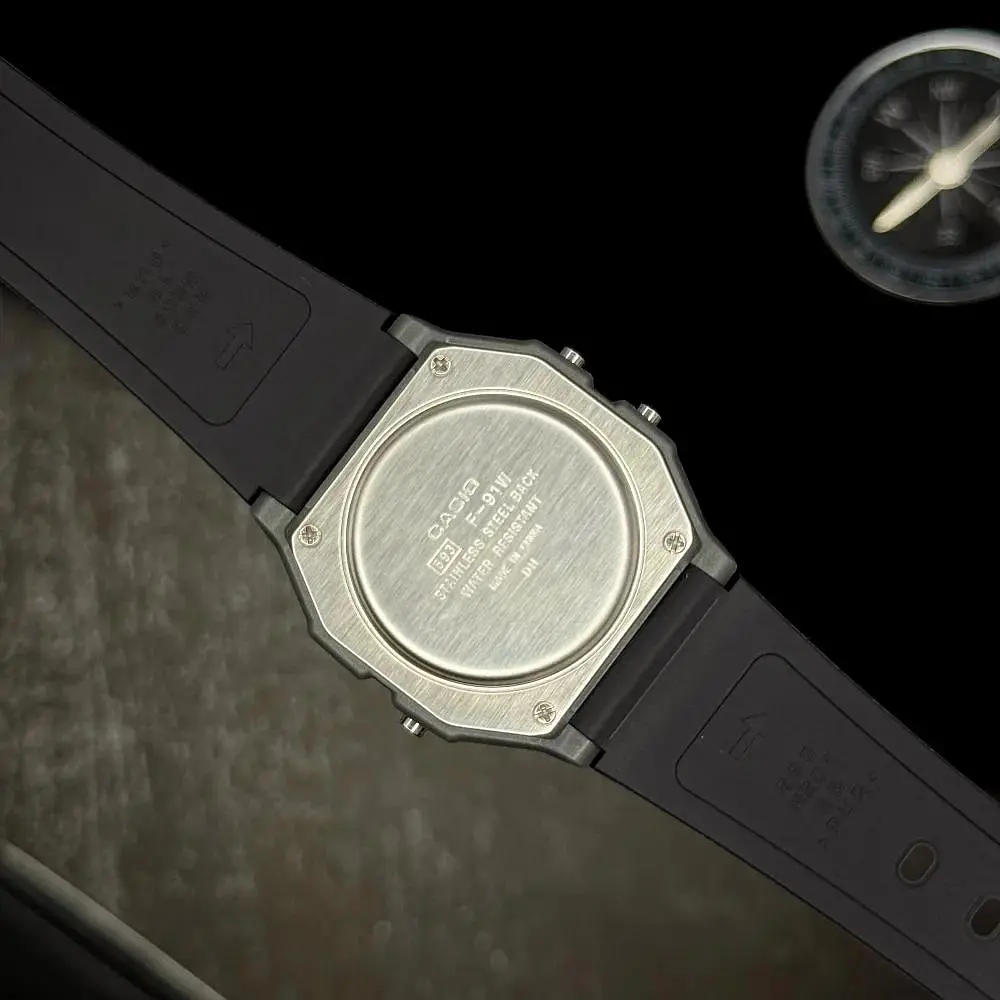 Чоловічий годинник Casio F-91WM-1B Сріблястий ( AT1141-0131 ) - фото 5
