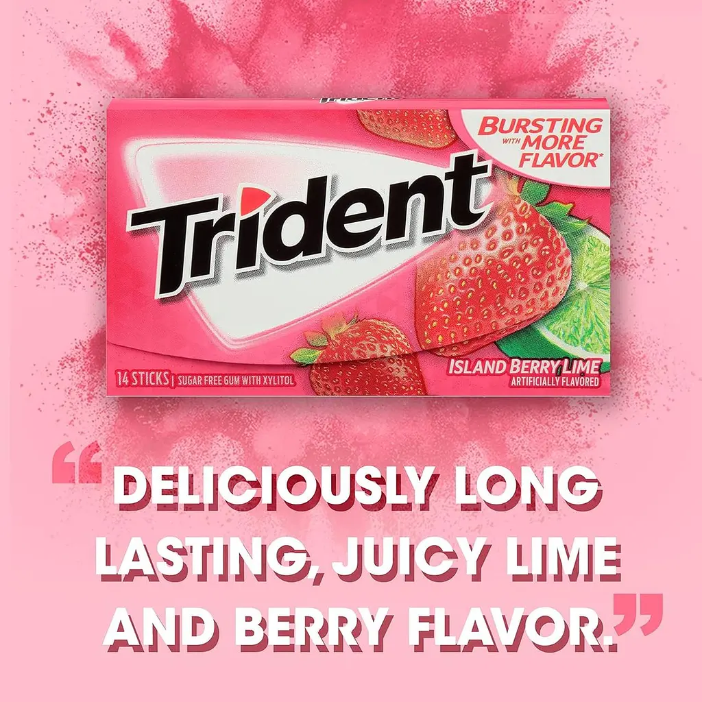 Жувальна гумка Trident Island Berry Lime 14 стіків - фото 3