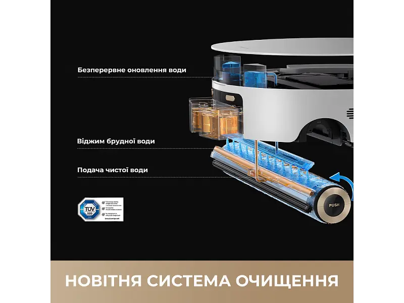 Робот-пилосос з вологим прибиранням Dreame Aqua 10 Ultra Roller Complete Black (RLH71DE-1-bl) - фото 12