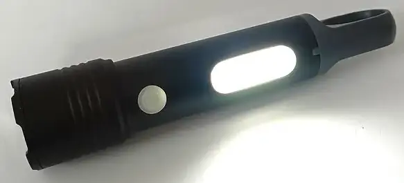 Ліхтар акумуляторний LED 200+60 лм з USB-C та кольоровими фільтрами 16х3.5 см Чорний - фото 6