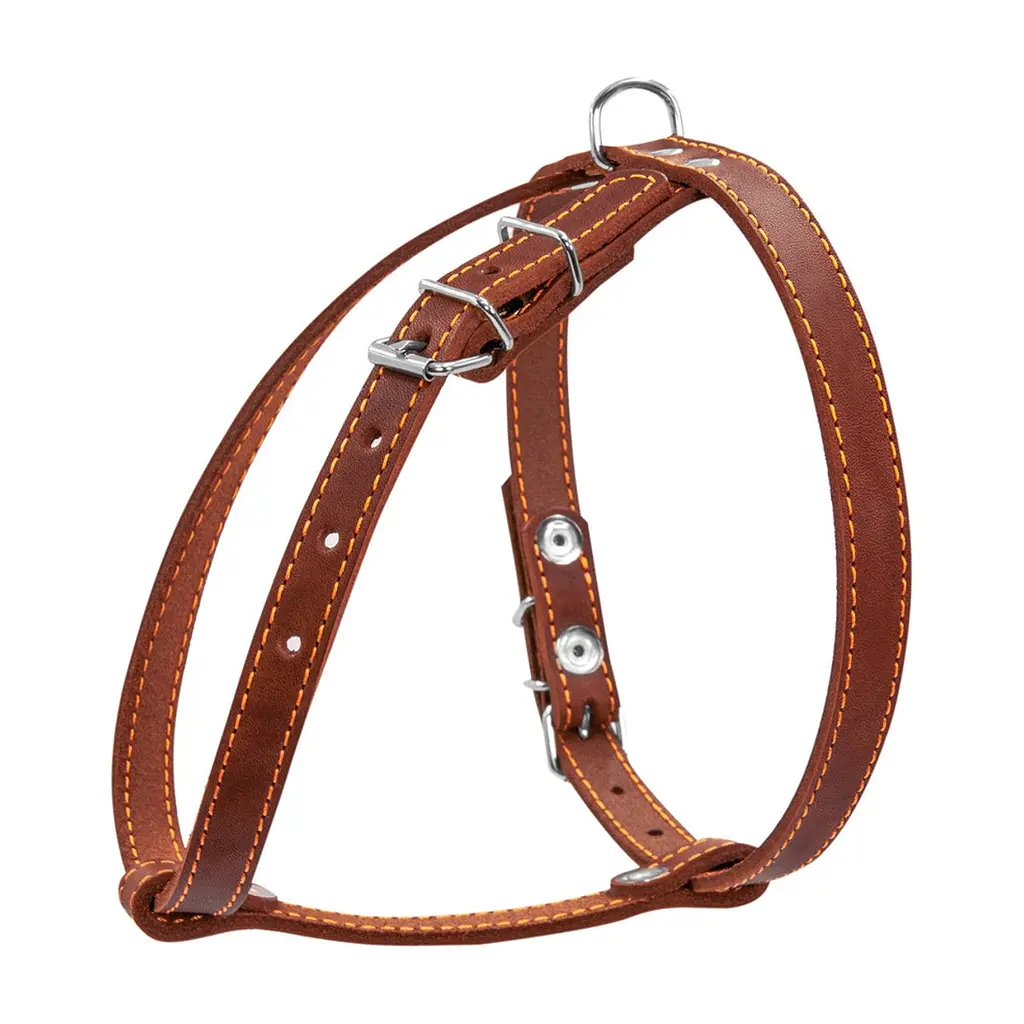 Шлея для собак Collar одинарна для малих порід Ш 14 мм А:40-48 см В:43-51 см коричнева (06346) - фото 2