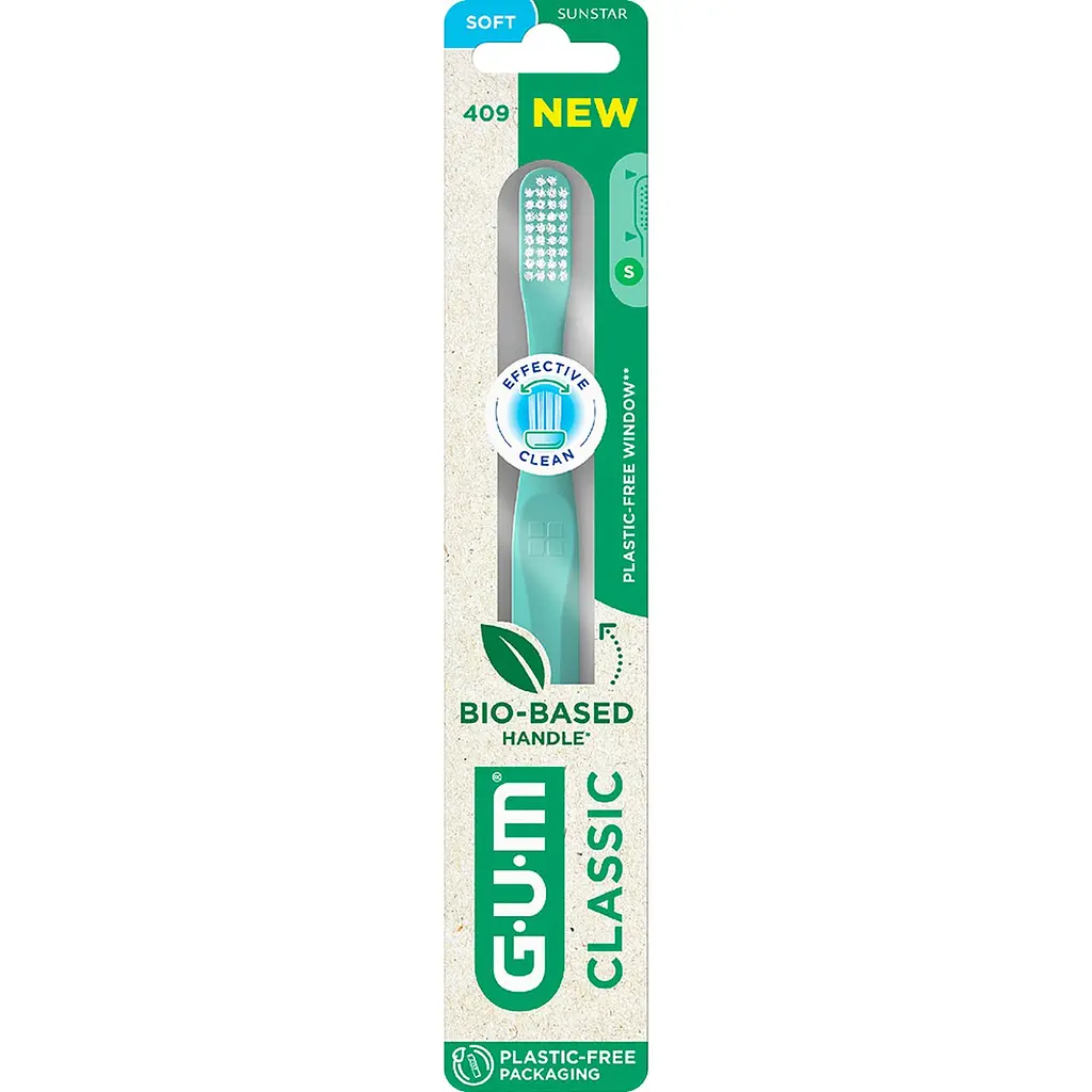 Зубна щітка GUM Classic Bio-Based Handle м'яка синя - фото 10