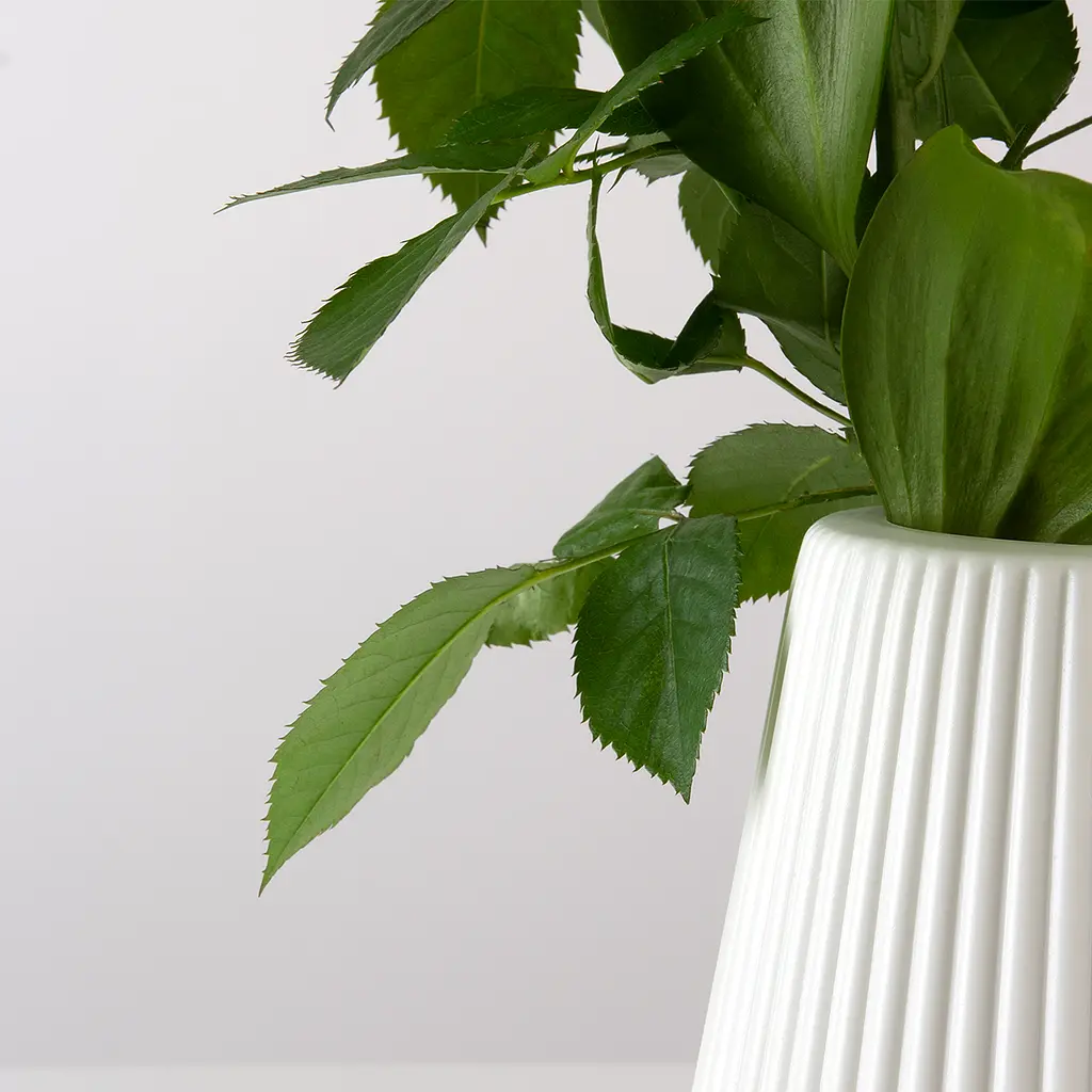 Ваза декоративная МВМ My Home, 20 см, белая (DH-FLOWERS-04 WHITE) - фото 2