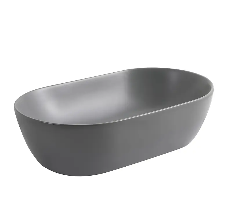 Умивальник накладний Mixxus Premium Ellipse-0109 500x300x140 мм MP6653, Графит - фото 4