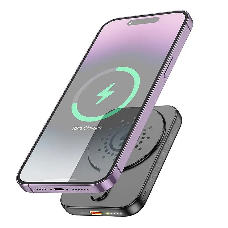 Внешний аккумулятор магнитный Hoco Esteem magnetic power bank J117 5000mAh magsafe - фото 5