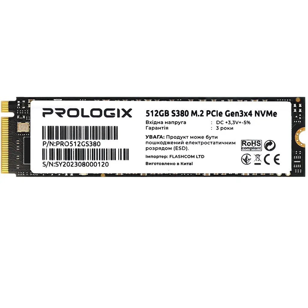 Накопичувач SSD 512GB ProLogiX S380 M.2 2280 PCIe 3.0 x4 NVMe 3D TLC (PRO512GS380) - фото 5