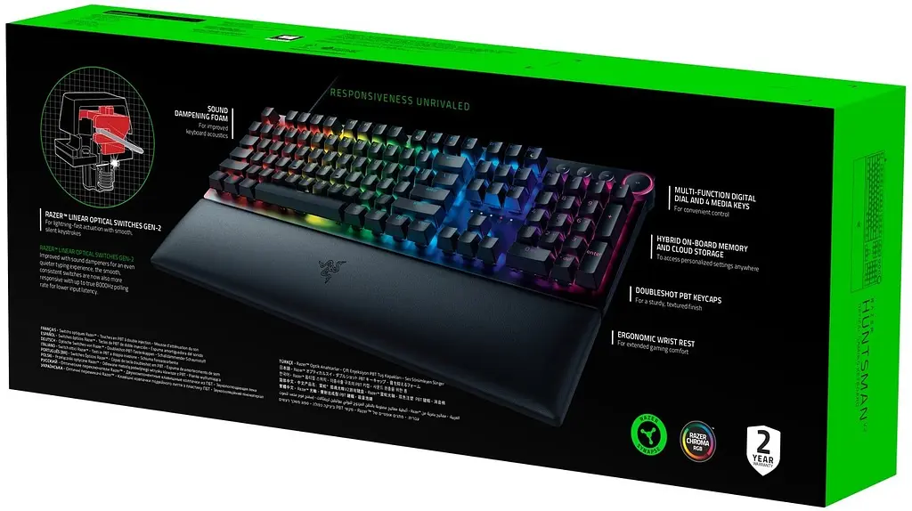 Клавіатура Razer Huntsman V2 Red Optical Switch [RZ03-03930700-R3R1] RU [68048] - фото 6